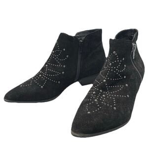 Naturalizer Women's Blair 2 Ankle Boot Black silver studded size 10M